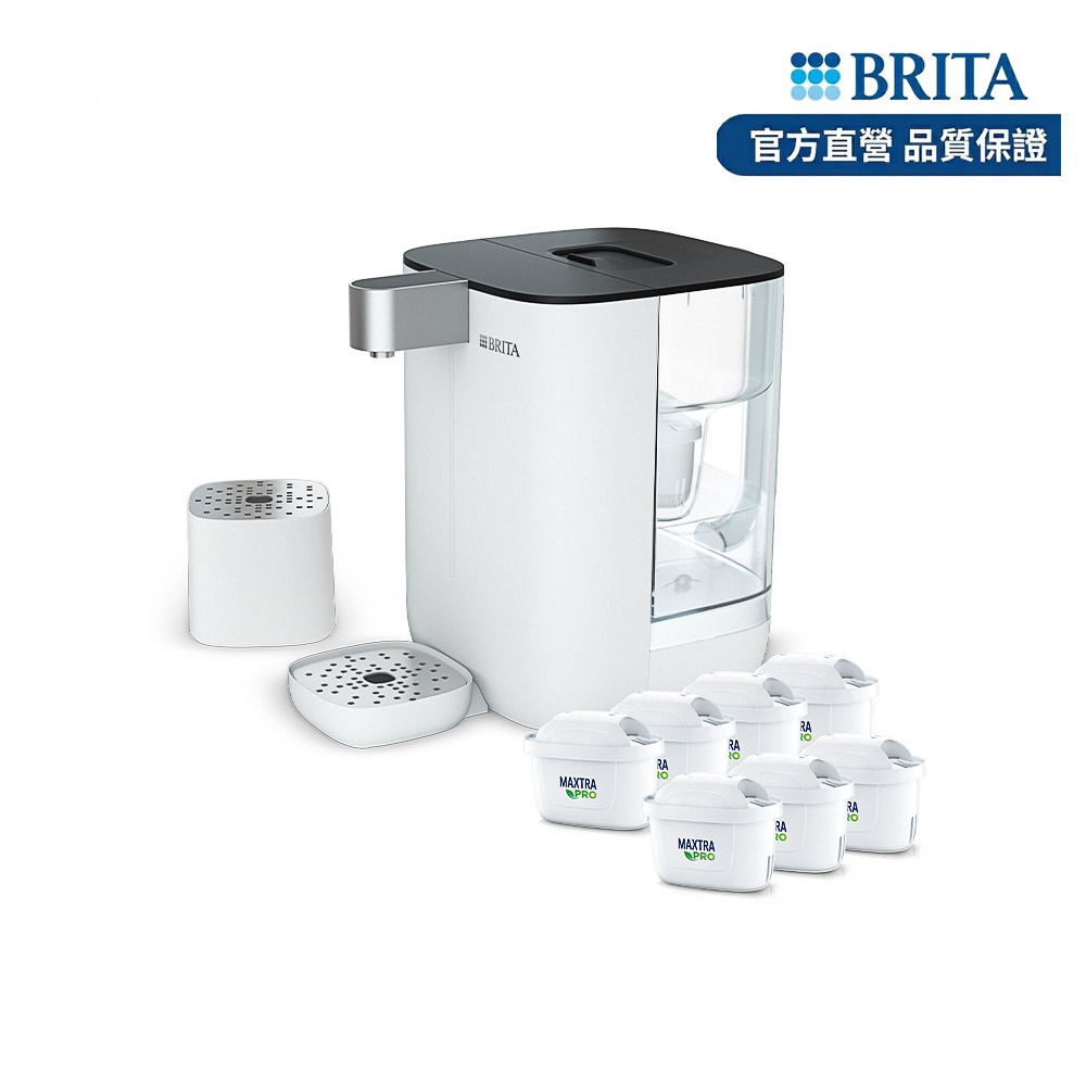 BRITA 【官方直營】Cube 小濾方瞬熱溫控滅菌開飲機7芯組(共1機7芯)
