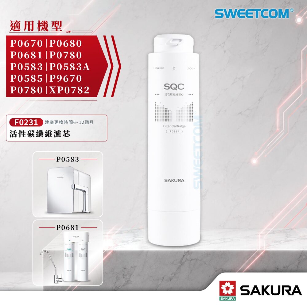 SAKURA 櫻花 F0231濾芯 適P0670 P0780.670.680.681/P0583 P0585