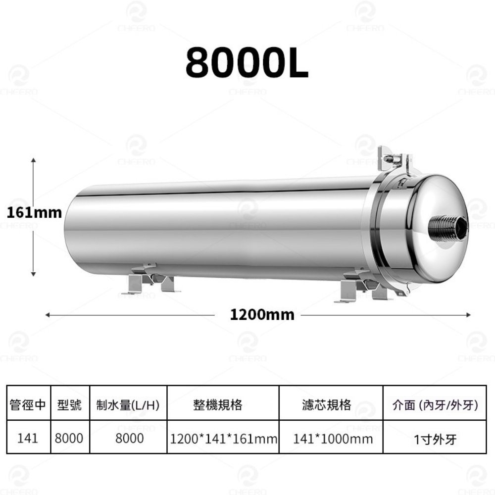 集集客 全屋不鏽鋼超濾淨水器 8000L大流量井水過濾器 黃泥水泥沙雜質過濾 家用自來水淨水設備