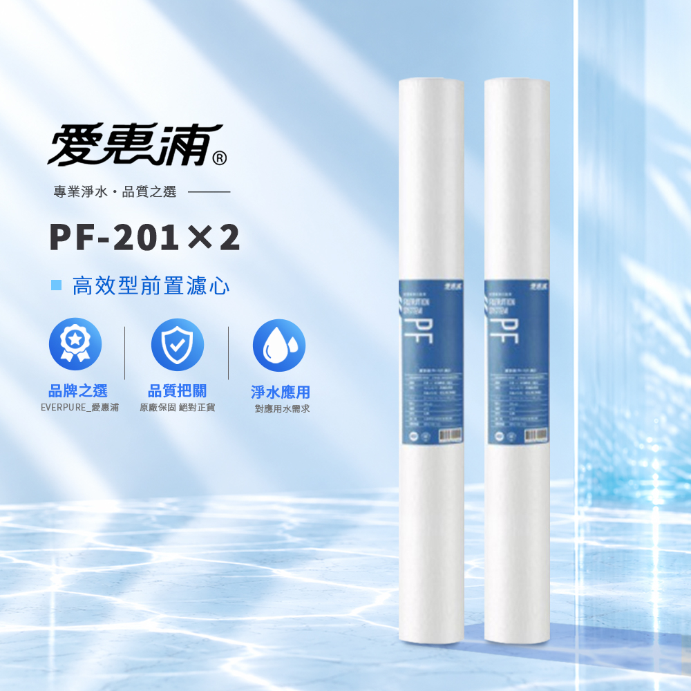 EVERPURE 愛惠浦 PF-201 20英吋高效型前置濾心 二件一組/公司貨/多件優惠
