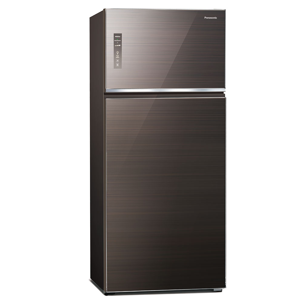 Panasonic 國際牌 台灣製580L新一級能源效率雙門玻璃冰箱(NR-B582TG-T) 曜石棕