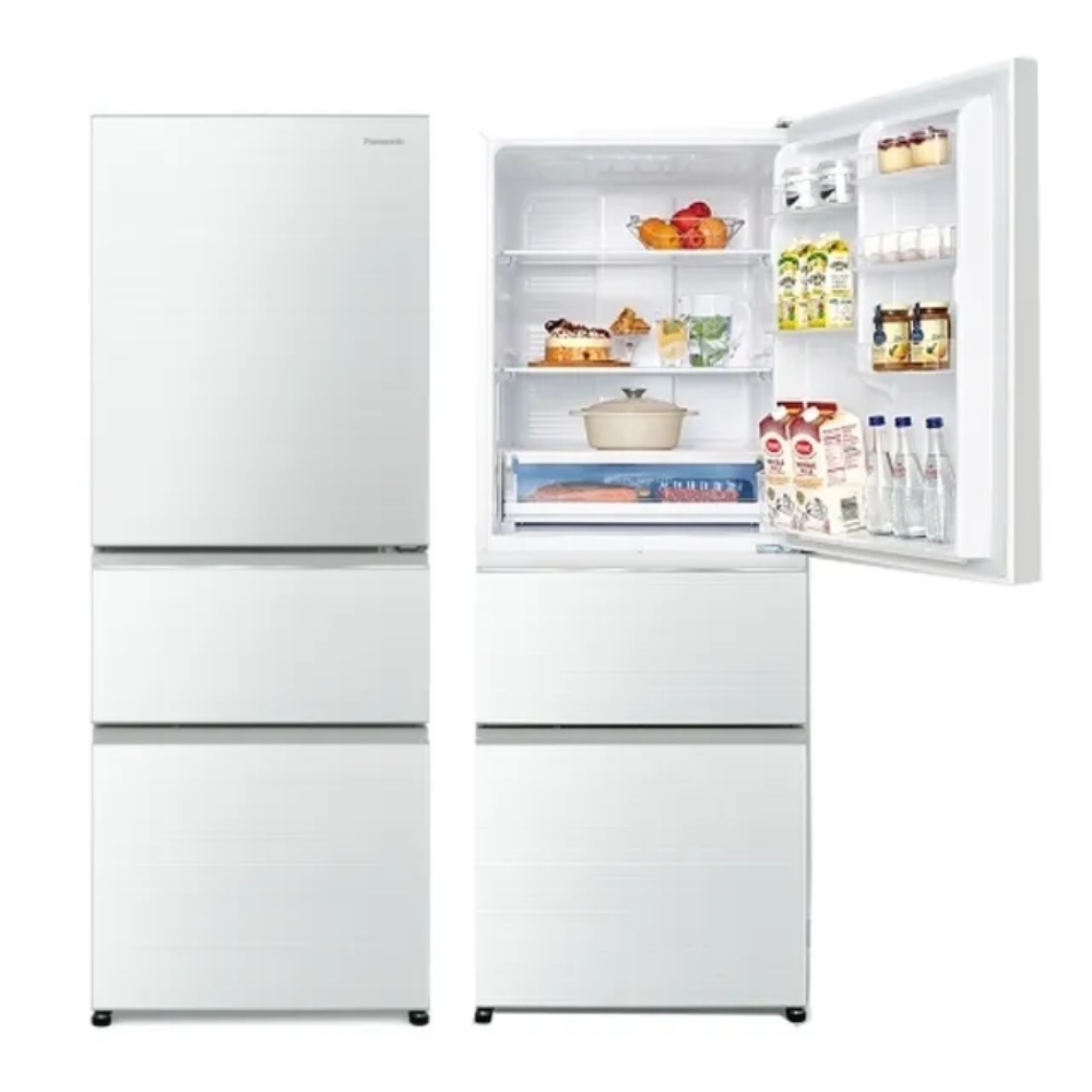 Panasonic 國際牌 450公升三門變頻玻璃晶鑽白冰箱【NR-C454HG-W】