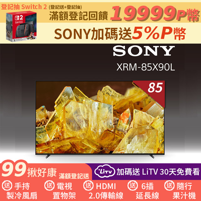 SONY 索尼 _BRAVIA  85型 4K HDR Full Array LED Google TV 顯示器 XRM-85X90L