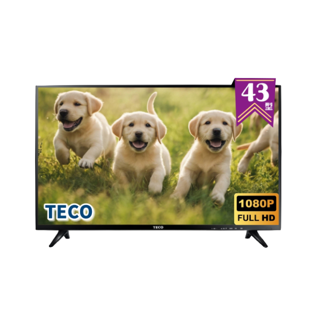 TECO 東元 43型FHD Virtual Sorround環繞音效 低藍光廣視角液晶顯示器 含護眼螢幕掛燈
