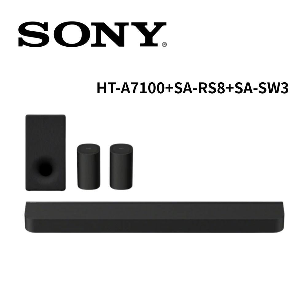 SONY 索尼 HT-A7100+SA-RS8+SA-SW3(聲霸+無線環繞喇叭+無線重低音喇叭)