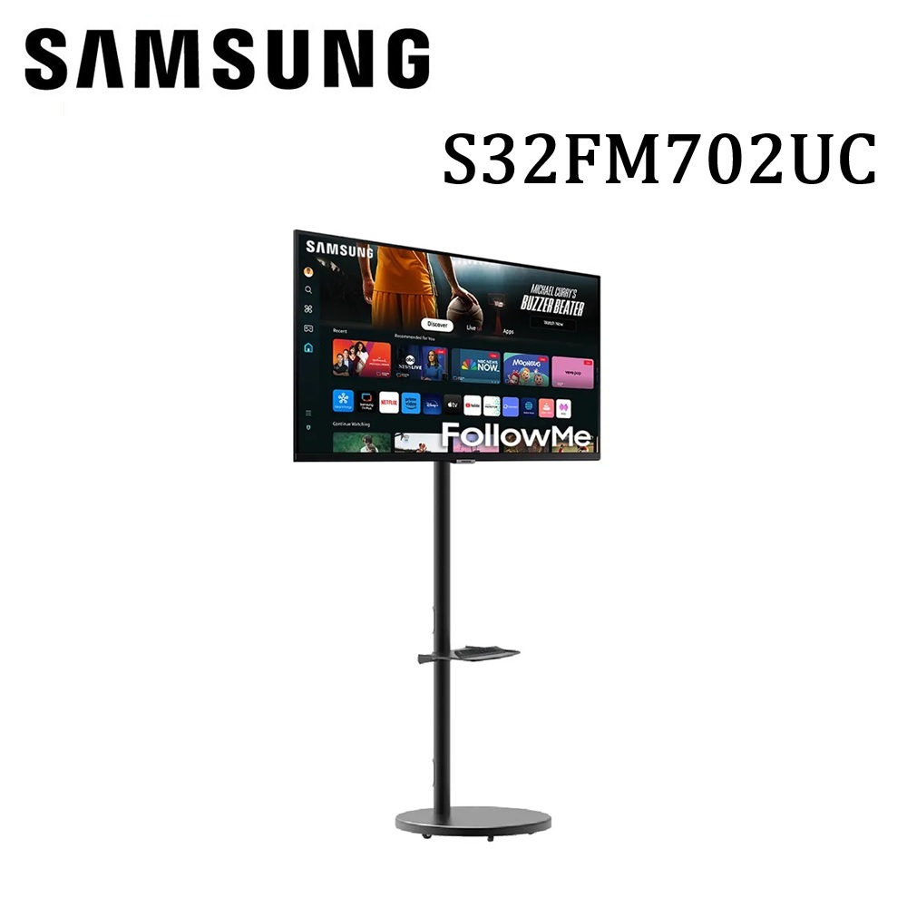 Samsung 三星 32吋 M70F S32FM702UC Followme 移動式 智慧聯網螢幕 顯示器 (M70F+移動勢立架)