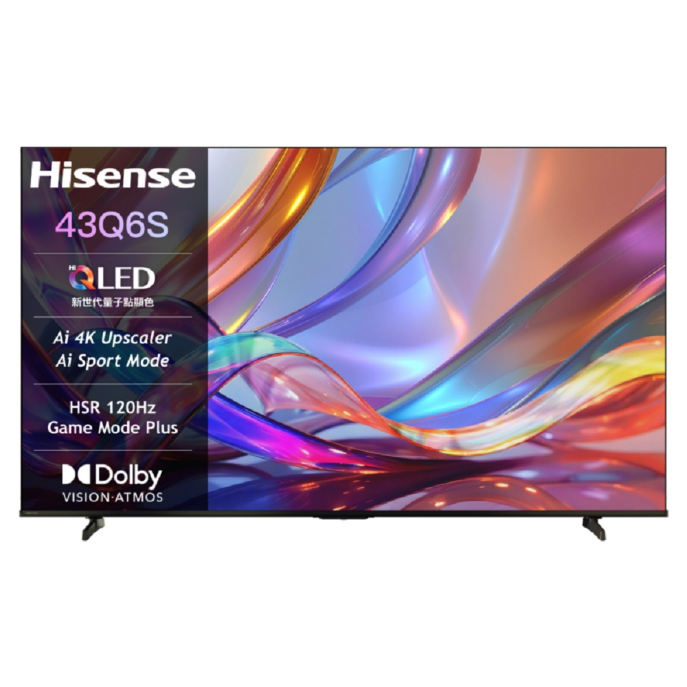 Hisense 海信 43型 Hi-QLED AI 4K 量子點液晶顯示器 43Q6S