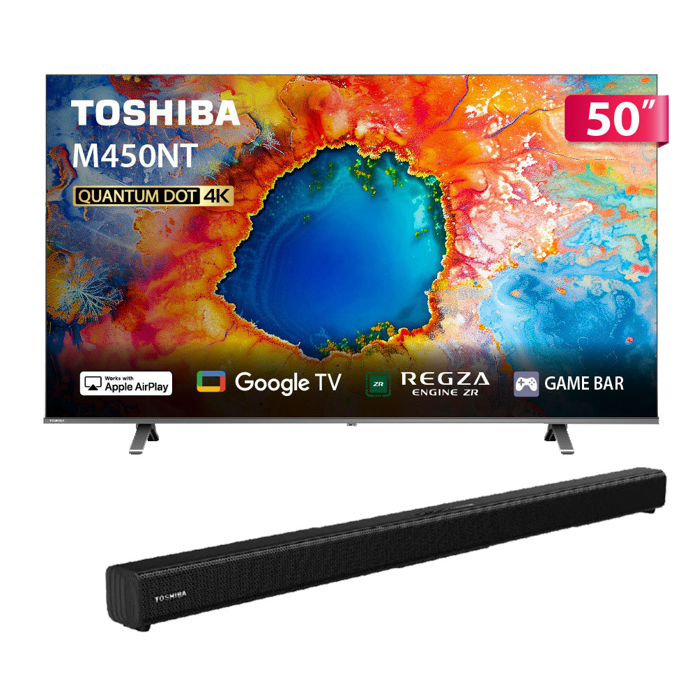 TOSHIBA 東芝REGZA 50型4K QLED Google TV液晶顯示器50M450NT - PChome