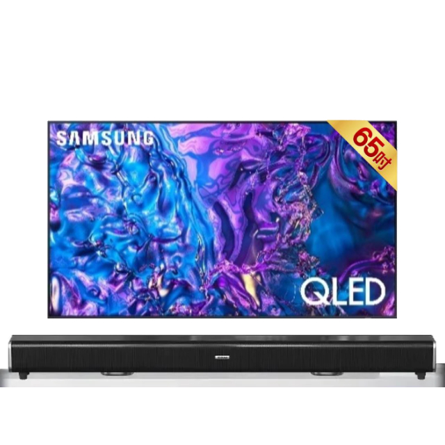 Samsung 三星 65型4K QLED APPLE認證 AI金屬量子點智慧顯示器 65Q70D (QA65Q70DAXXZW)+2.2聲道環繞聲霸