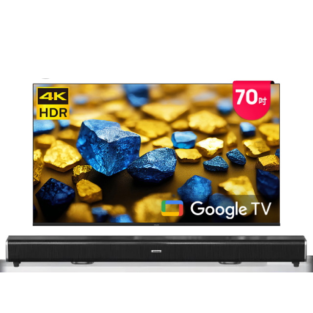 PHILIPS 飛利浦70型4K Google TV 杜比全景聲AI語音智慧顯示器70PUH7139