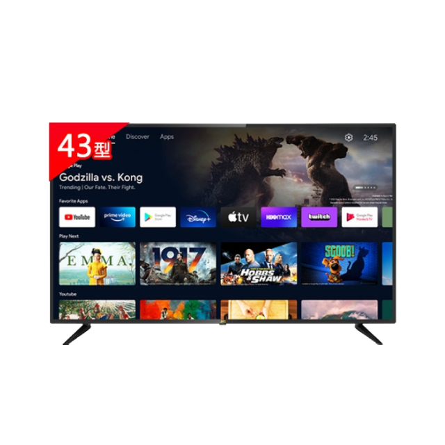 JVC 43吋 Google認證 FHD連網液晶螢幕顯示器 43M