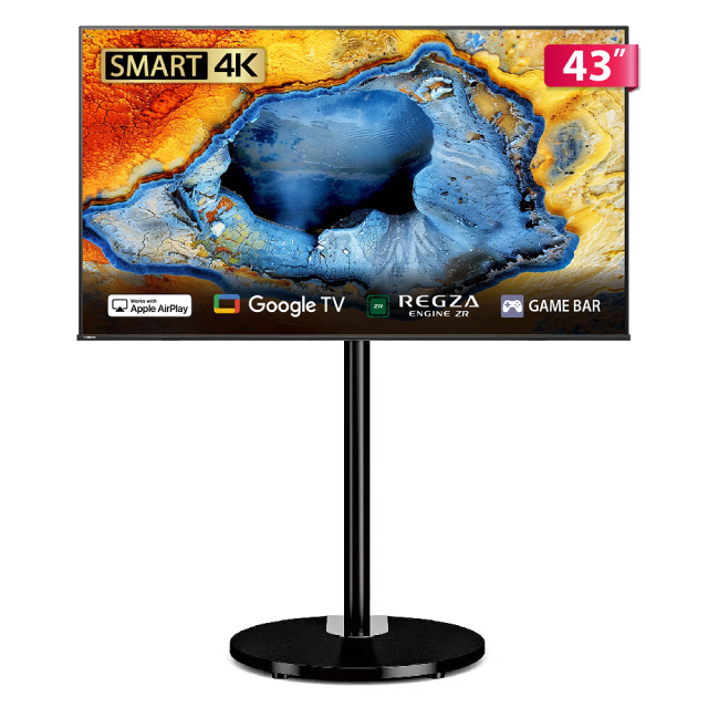 TOSHIBA 東芝REGZA 43型4K Google TV液晶顯示器可移動式連網液晶顯示器