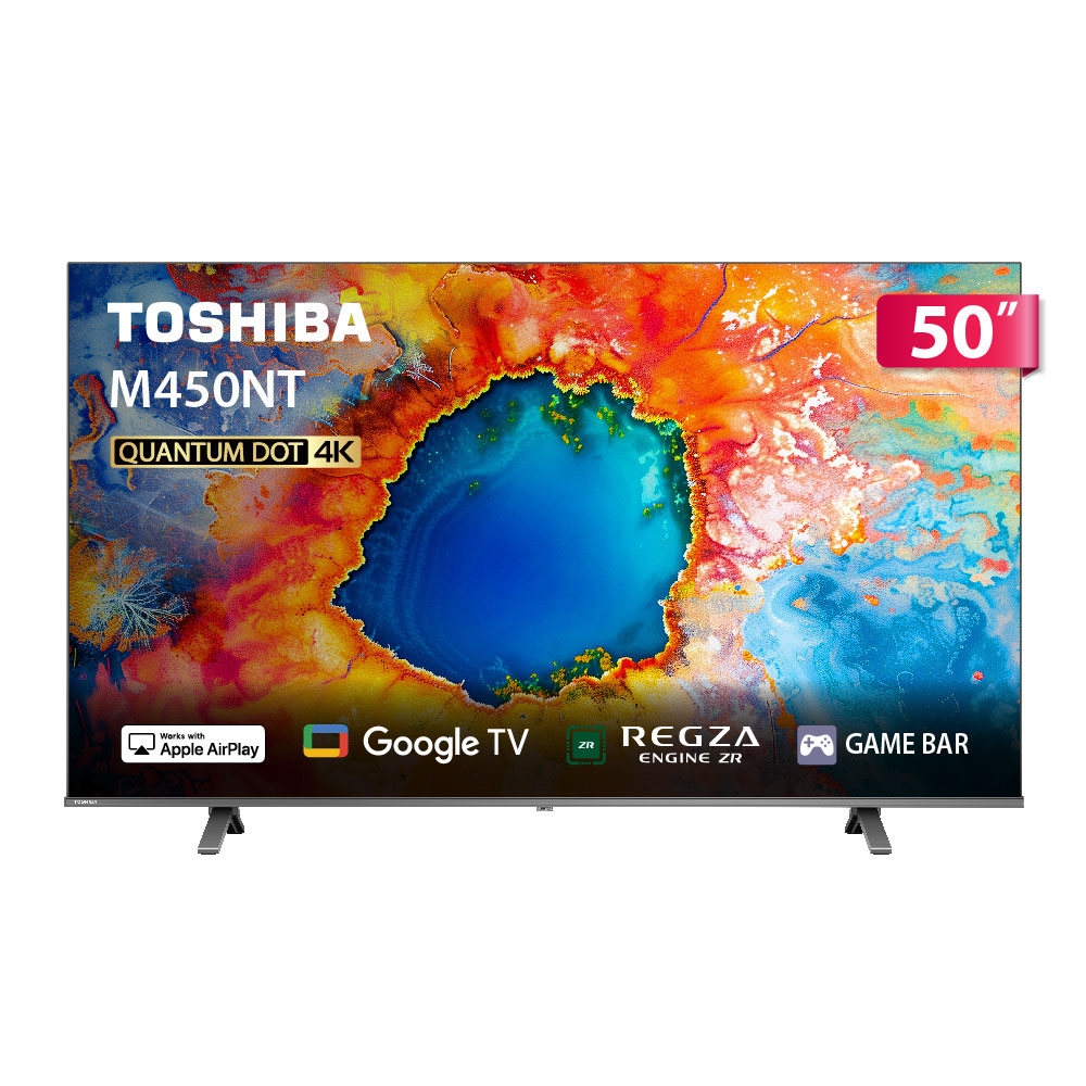 TOSHIBA 東芝REGZA 50型4K QLED Google TV 50M450NT液晶顯示器｜含壁掛