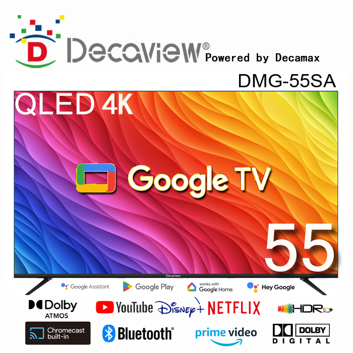 DECAMAX 嘉豐 DECAVIEW 55吋 高階 4K 量子點QLED Google TV 智慧AI聲控聯網液晶顯示器 ( DMG-55SA )