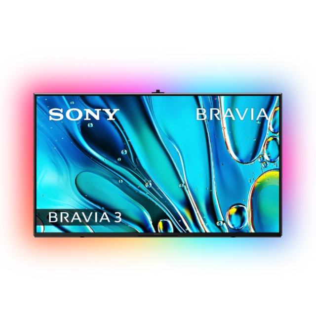 SONY 索尼 BRAVIA 3 65型 X1 4K HDR Google TV顯示器 含超薄壁掛架+電視情境燈 (Y-65S30)