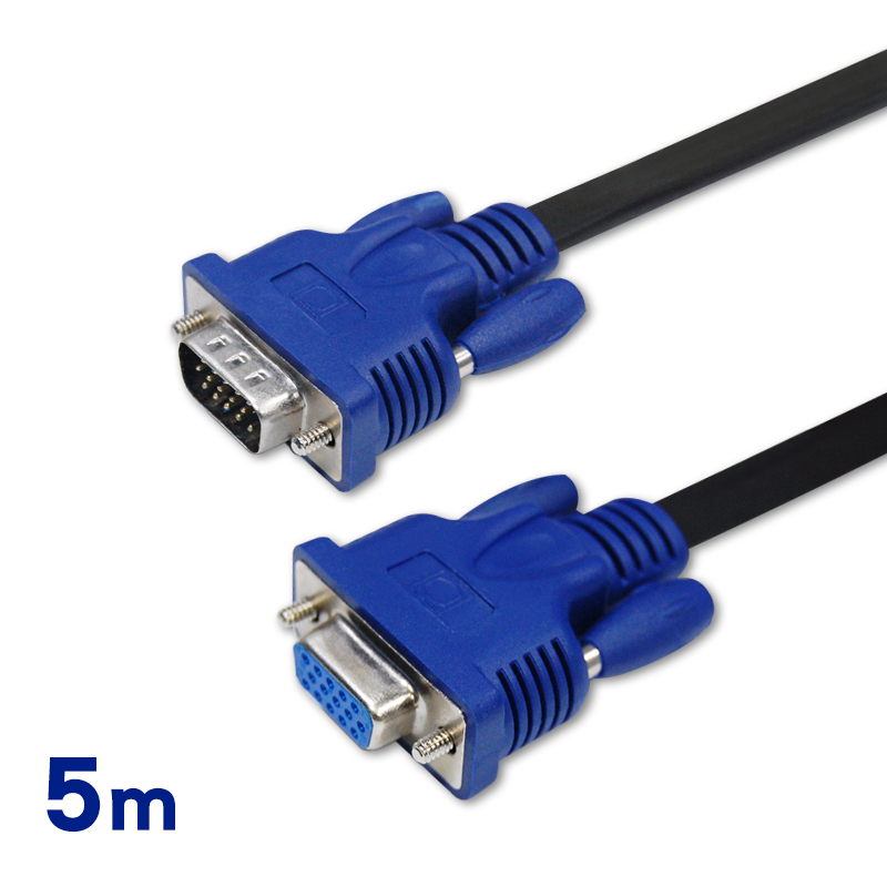 Cable VGA超薄型螢幕連接線 公對母 5M
