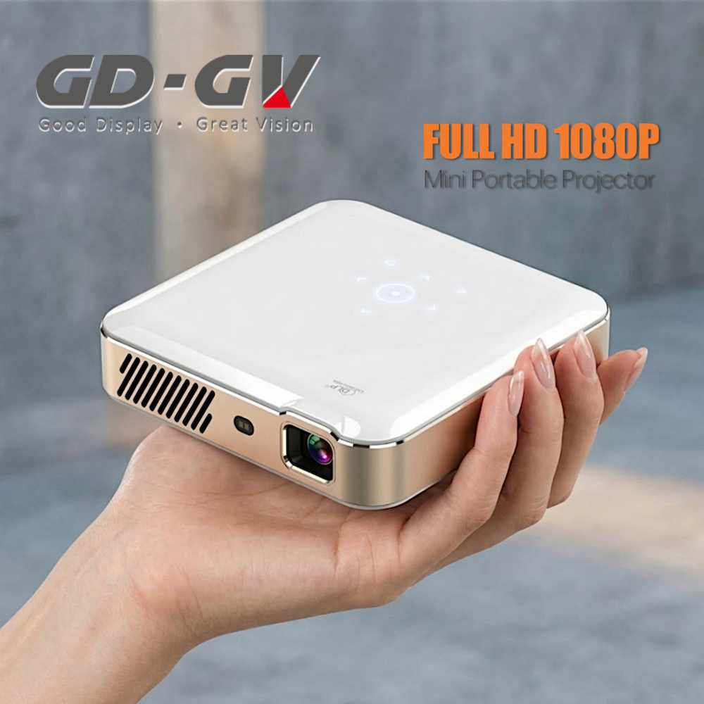GD · GV GV580-L無線微型超薄1080P行動智慧投影機-晶漾白(DLP晶片/AI自動對焦校正/10500mAh大電池)