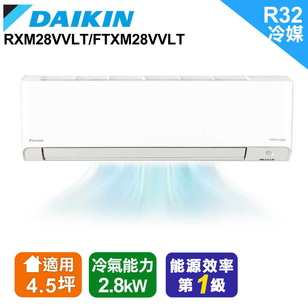 Daikin大金變頻4 5坪 橫綱ｖ系列 冷暖分離式rxm28vvlt Ftxm28vvlt Pchome 24h購物