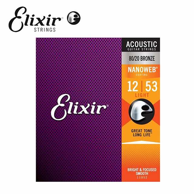 ELIXIR NANOWEB EXXF-11052 民謠吉他套弦 (12~53)