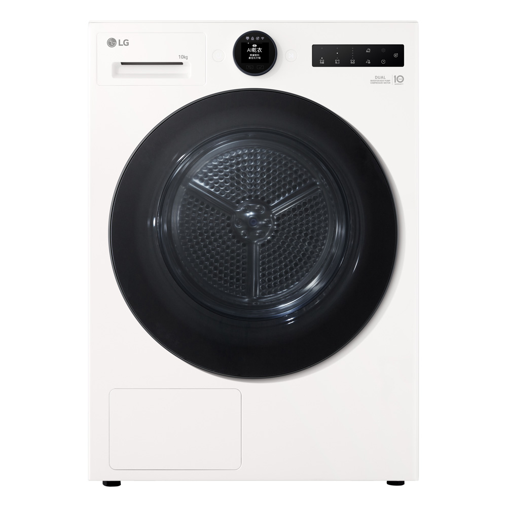 LG 樂金 AI Dryer 10公斤熱泵式免曬衣乾衣機 WR-10XW(雲朵白)