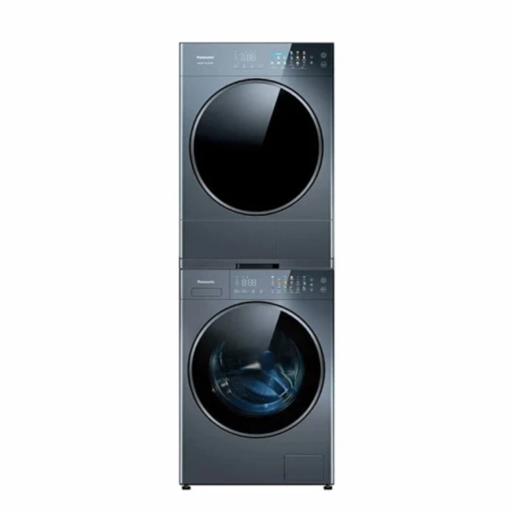 Panasonic 國際牌 10公斤免曬衣機乾衣機+12公斤滾筒含堆疊層架洗衣機【NA-VS120RW-B-NH-VS100HP-B】