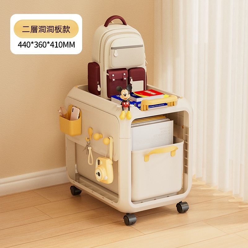 FANGGE 方格 置物架 抽展式書包置物架 多功能書包置物架 可移動桌下滑輪櫃 書本收納架 家用收納小推車