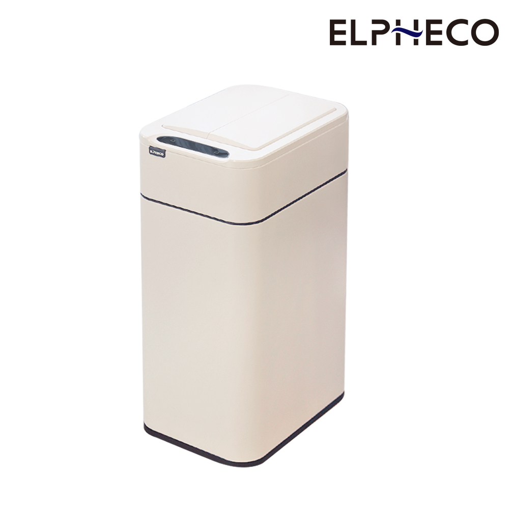 不鏽鋼雙開蓋感應垃圾桶9L ELPH9809 白色