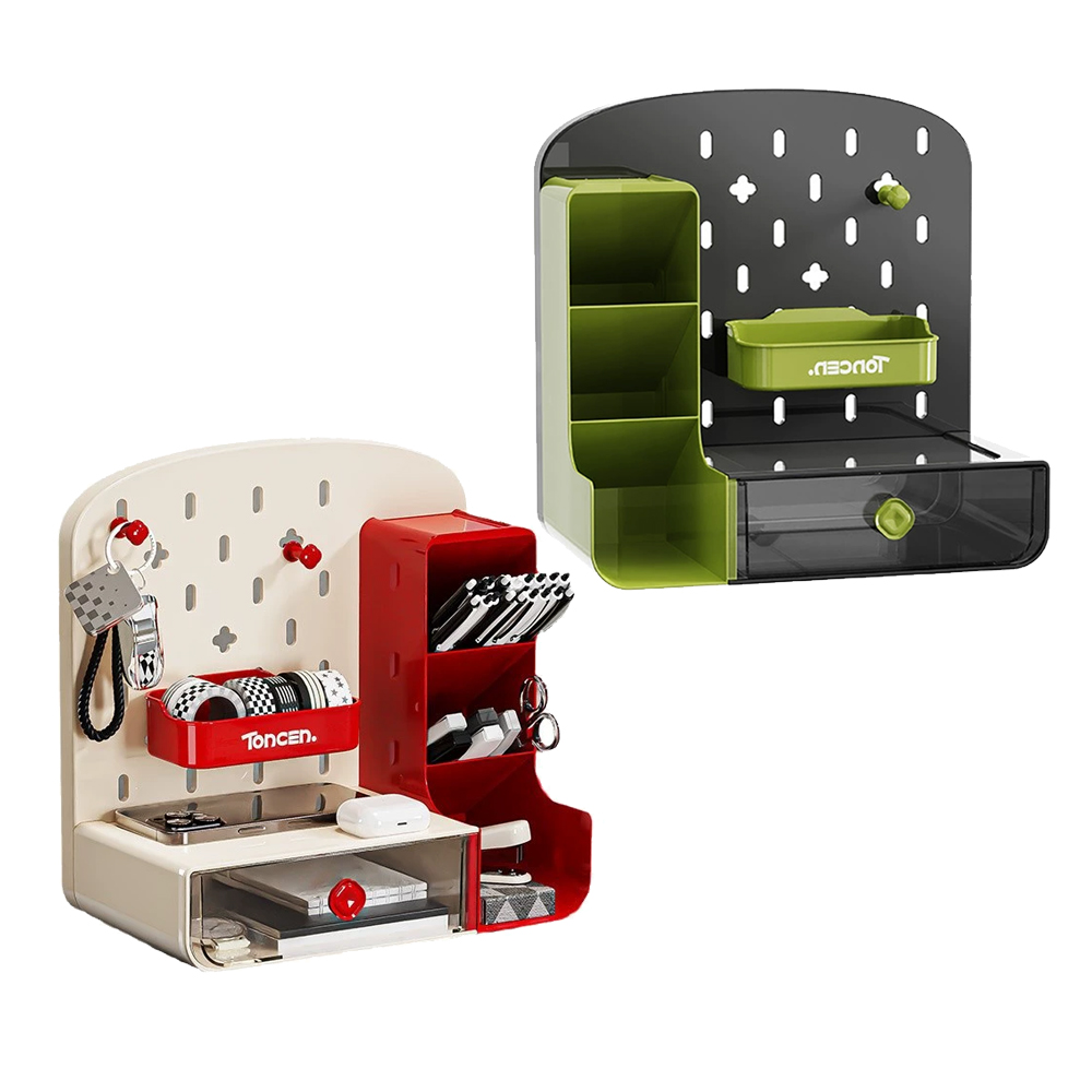  Homeco 桌面洞洞板收納盒 抽屜式置物架 免打孔洞洞板 桌面置物收納架 (桌上洞洞板 桌面收納 展示盒)