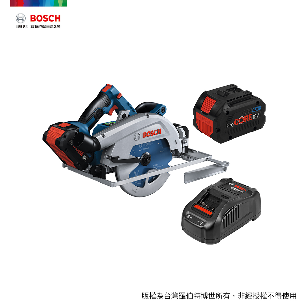 BOSCH 博世 BITURBO 雙渦輪免碳刷木工圓鋸機套裝組 GKS 18V-68 GC (ProCORE 8.0Ahx1)