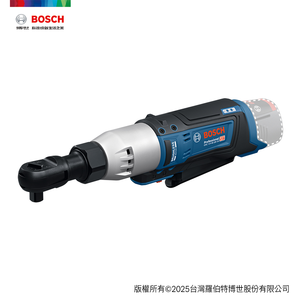 BOSCH 博世 12V 鋰電免碳刷棘輪扳手 GRC 12V-60 1/2 SN (單機)