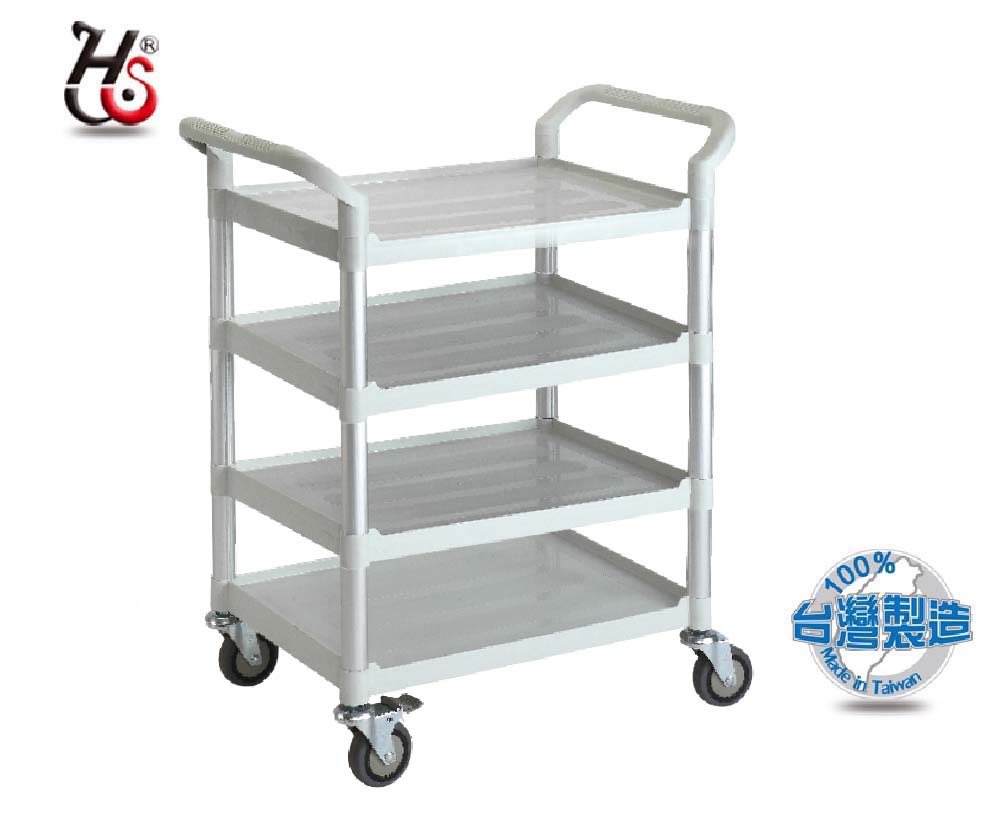 HUA SHUO 華塑 白色 標準型四層推車 RA-808I-3 (DIY)