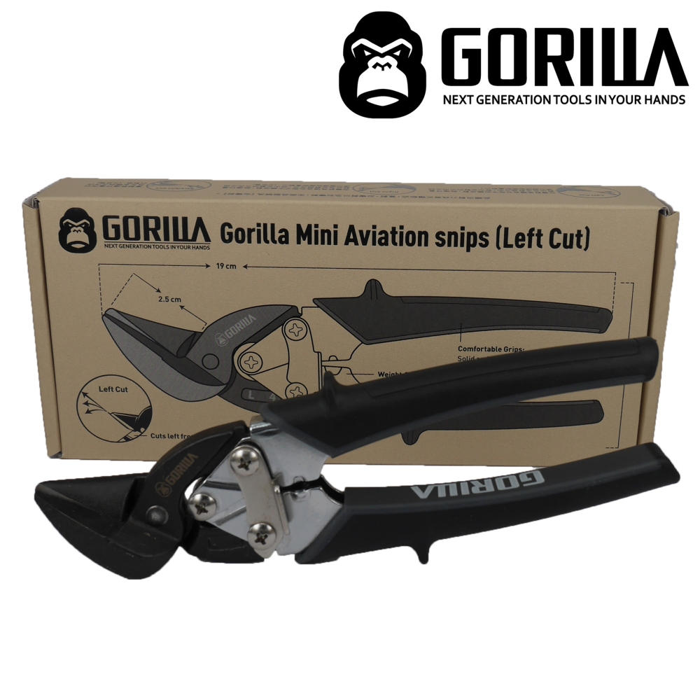 GORILLA 紳士質人手工具 超省力小型鐵皮剪刀(左彎剪)
