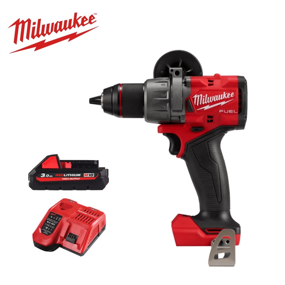 Milwaukee 美沃奇 M18 FPD3 18V鋰電無刷震動電鑽/起子機 單3.0高輸出含快充充電器