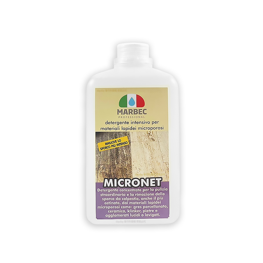 義大利MARBEC馬貝克-MICRONET地板去污深層清潔劑1L/瓶(多地材適用除垢潔淨液)