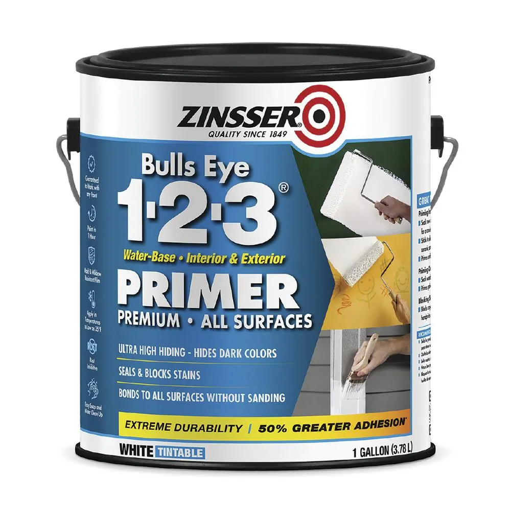 RUSTOLEUM 樂立恩 必蓋123底漆 白色 02001 (平光/水性/3780ml)