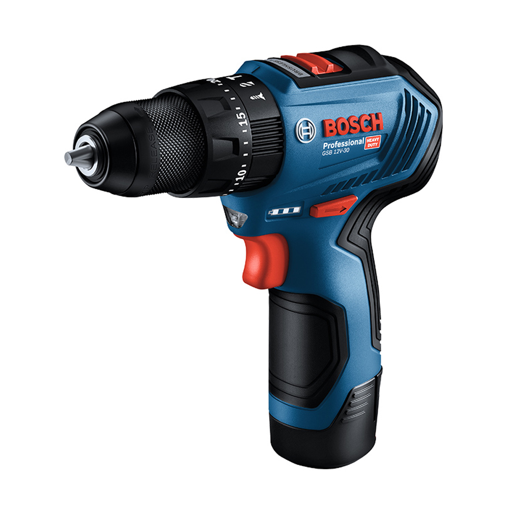 BOSCH 博世 12V鋰電無刷震動電鑽起子機GSB 12V-30(雙電2.0AH)