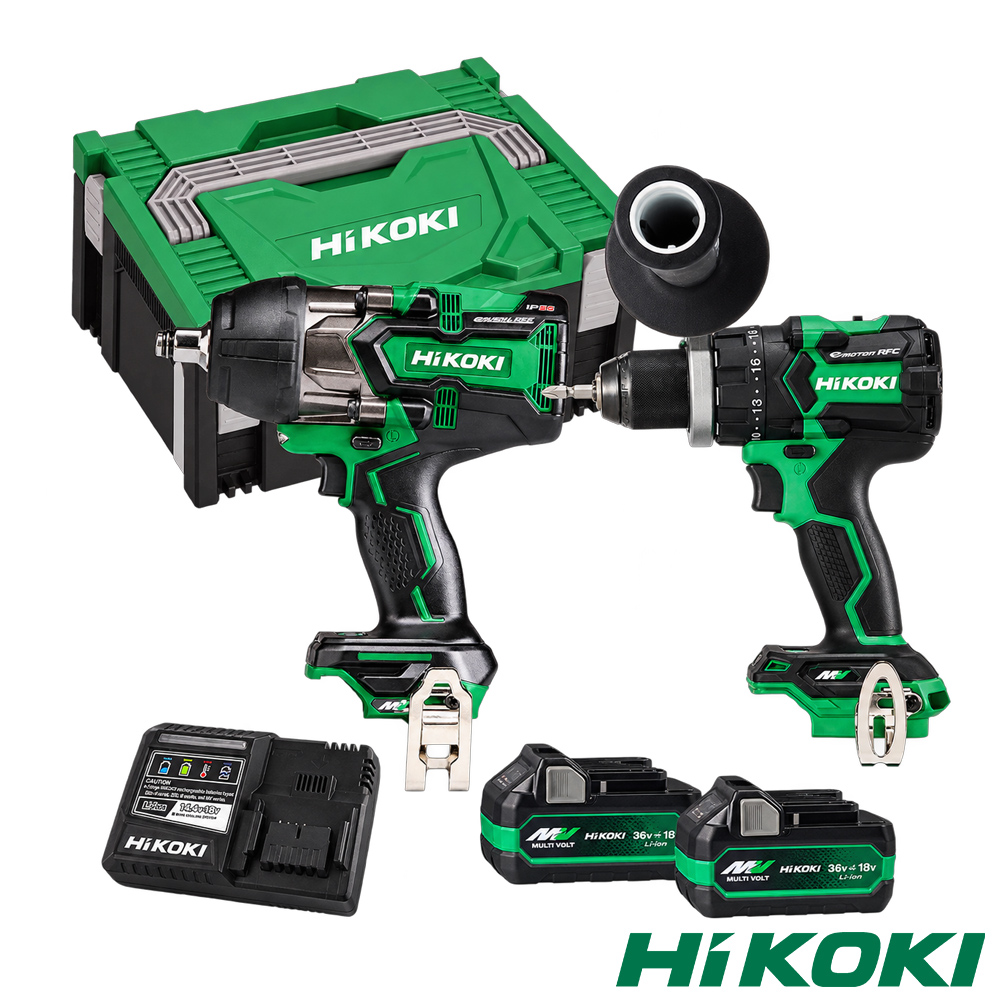 HiKOKI MV 36V 無刷雙機組 4分套筒板手WR36DB+電鑽DS36DC(NN)
