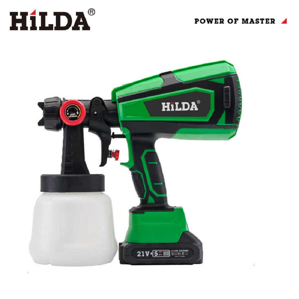 HILDA 希爾達 21V充電噴漆槍 一鍵啟動控制 可用牧田電池