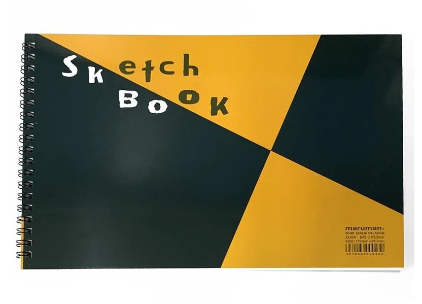 maruman 日本製Sketch Book B5經典水彩本S140(172x250mm)圈裝24張單本