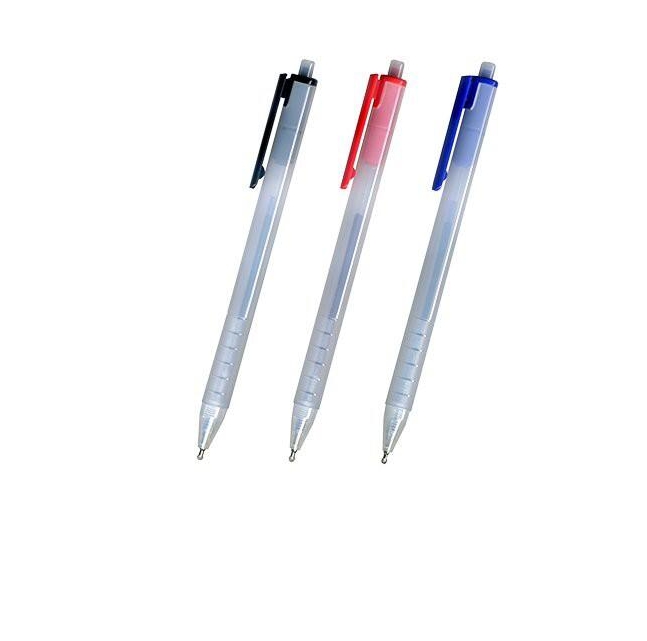 節奏 按壓式 中油筆 1.0mm (B-114)無印風原子筆 紅黑藍 12支入