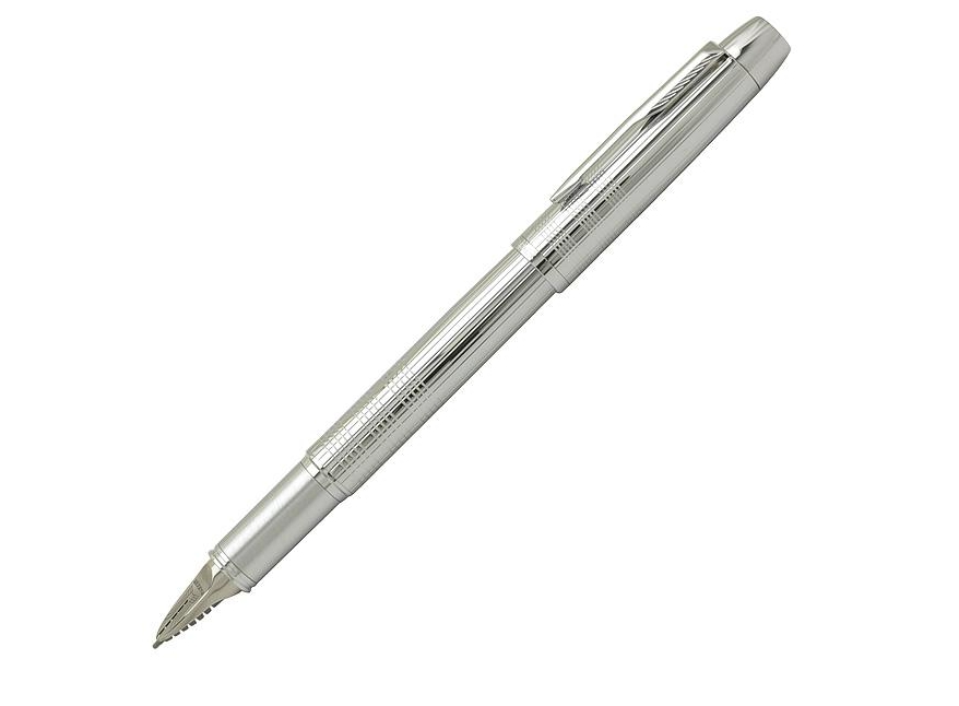 PARKER 派克 最新力作 第五元素筆 x IM 銀色流線款亮鉻格紋精英筆 禮盒裝 P0975950