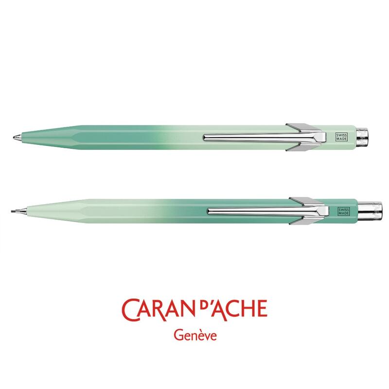 CARAN d'ACHE 瑞士卡達 849/844特別版迷霧森林 II 對筆 原子筆/0.5mm自動鉛筆8490.706