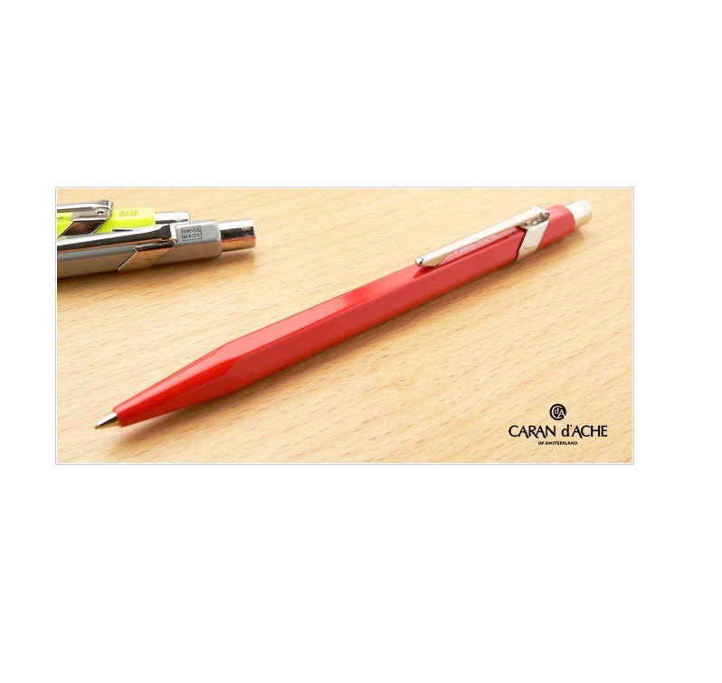 CARAN d'ACHE 瑞士卡達 844 經典款自動鉛筆(0.7mm/0.5mm 紅/白 )