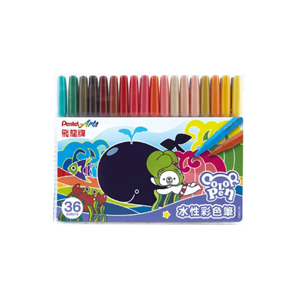 Pentel 飛龍 S3602-36 36色 細字彩色筆