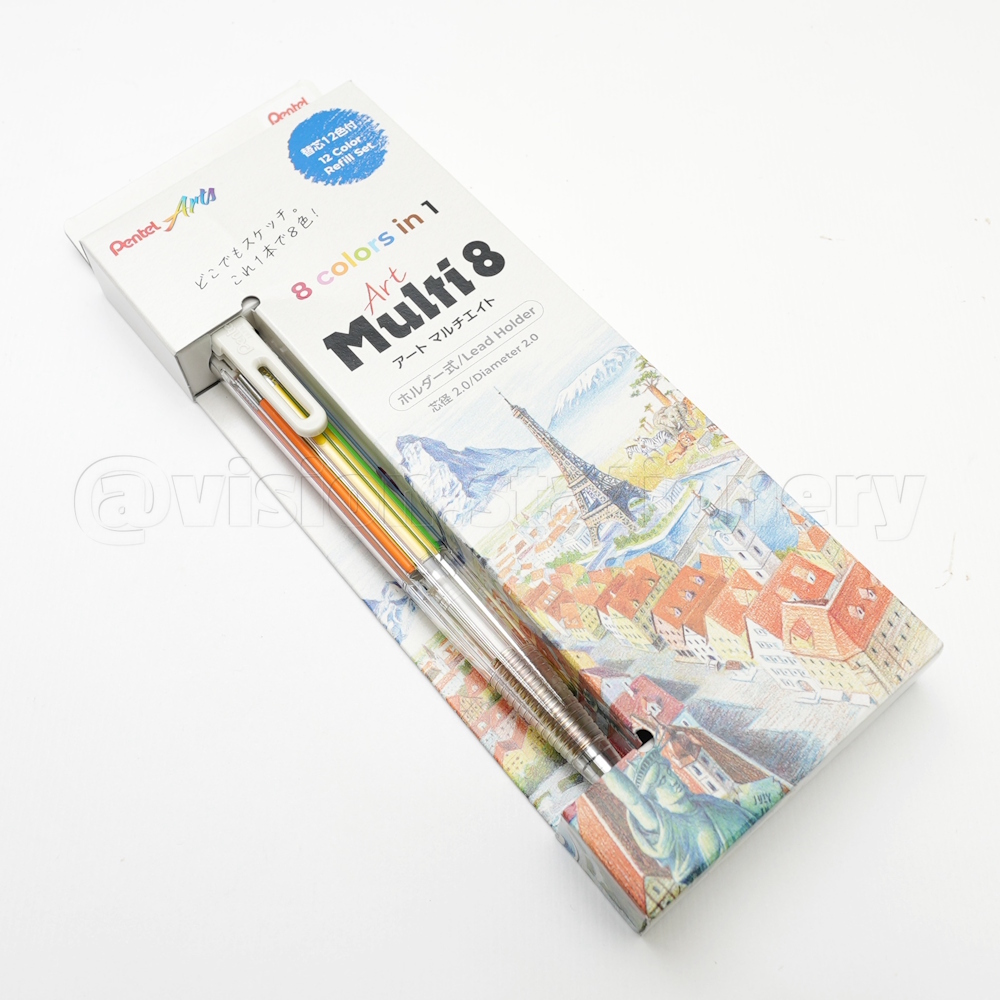 Pentel 飛龍 《ART Multi 8 八合一色鉛筆》本體 & 筆芯組
