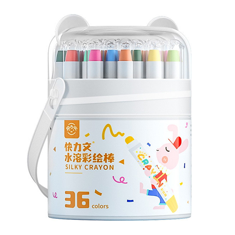  快力文 36色 水溶彩繪可水洗兒童油畫棒 不髒手兒童蠟筆 安全無毒畫畫筆 彩色筆