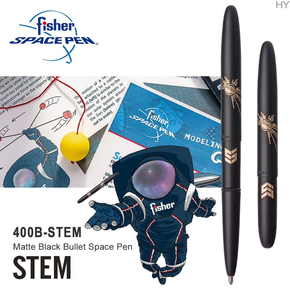 Fisher Space Pen STEM系列霧面黑子彈型太空筆#400B-STEM