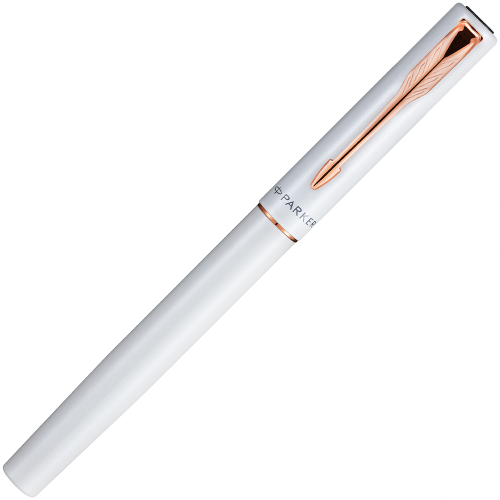 PARKER 派克 威雅XL 月光白玫瑰金夾 鋼珠筆