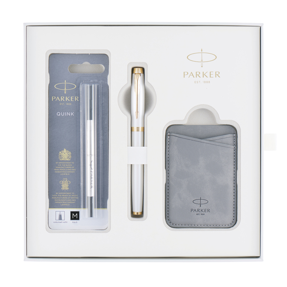 PARKER 派克 IM金屬系列 限量版 珠光白 鋼珠筆啟程禮盒