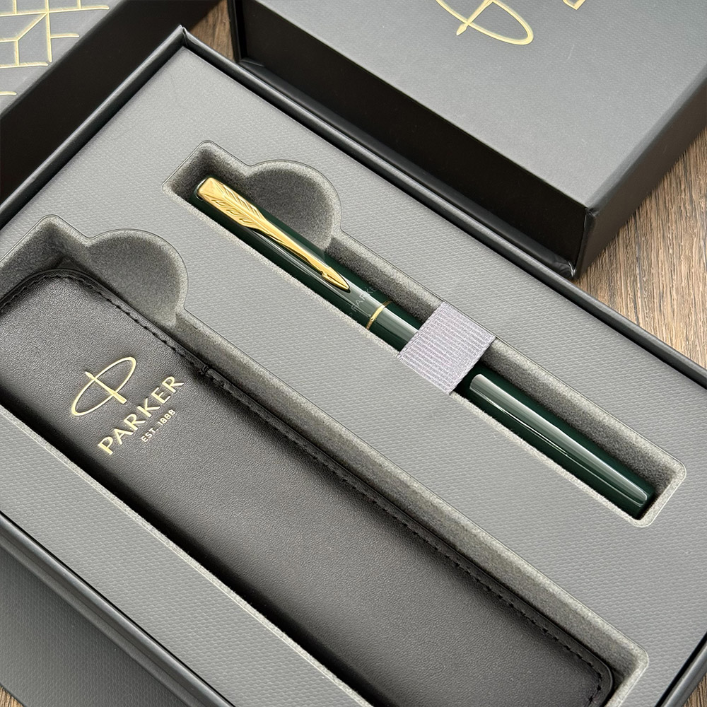 PARKER 派克 威雅XL系列 原野綠（限定）鋼筆 真皮筆套組